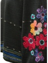 M.& Kyoko cardigan a girocollo nero in lana con fiori BFA27402WA BLACK 81 prezzo
