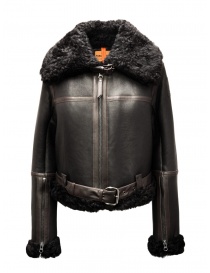 Parajumpers Sarh black leather jacket for woman online