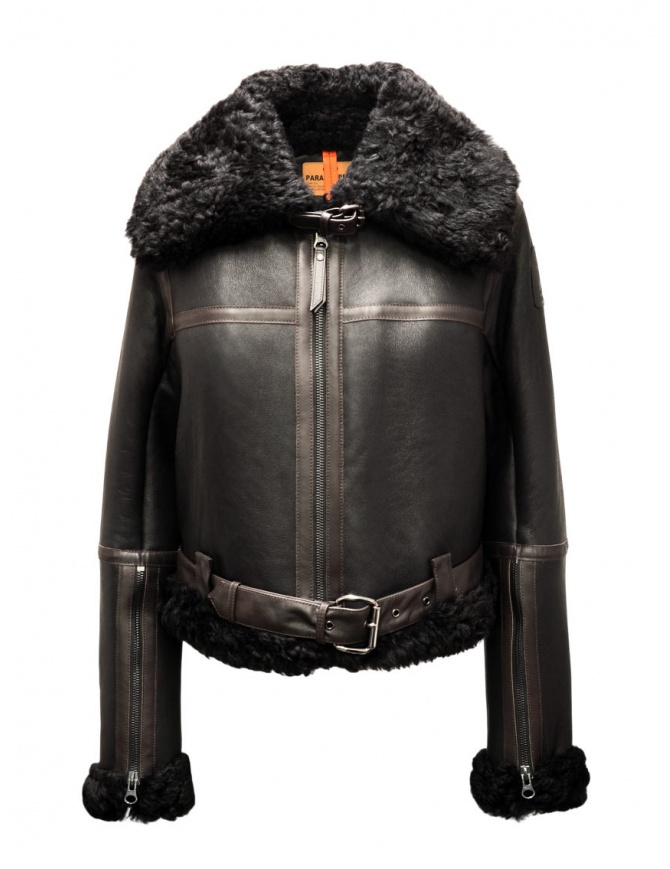 Parajumpers Sarh black leather jacket for woman PWJKQL32 SARH BLK 0541 Parajumpers Sarh black leather jacket for woman PWJKQL32 SARH BLK 0541 womens jackets online shopping