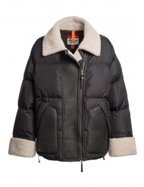 Parajumpers Chyna black down jacket with white fur collar online