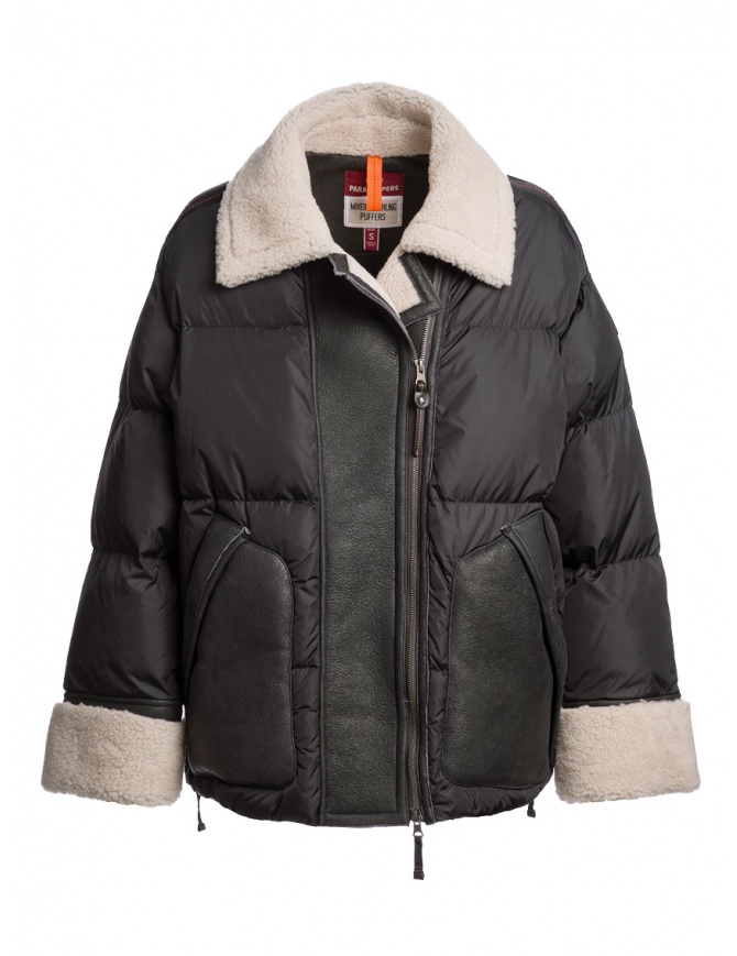 Parajumpers Chyna black down jacket with white fur collar PWJKHN31 CHYNA OFF BLK B071 Parajumpers Chyna black down jacket with white fur collar PWJKHN31 CHYNA OFF BLK B071 womens jackets online shopping
