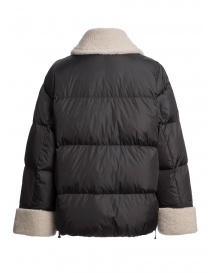 Parajumpers Chyna black down jacket with white fur collar womens jackets Parajumpers Chyna black down jacket with white fur collar womens jackets buy online