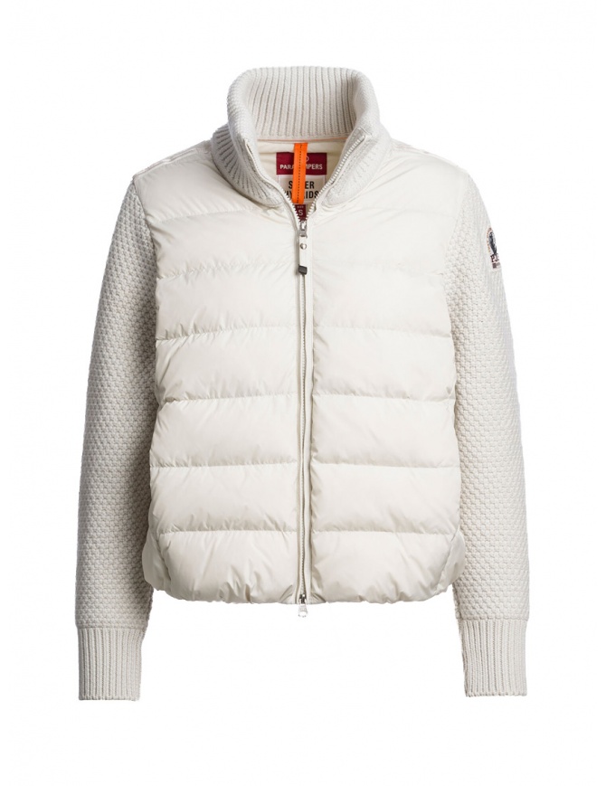 Parajumpers Moonie 2.0 piumino bianca con maniche in lana PWHYHS35 MOONIE 2.0 CHALK W. Parajumpers Moonie 2.0 piumino bianca con maniche in lana PWHYHS35 MOONIE 2.0 CHALK W. giubbini donna online shopping