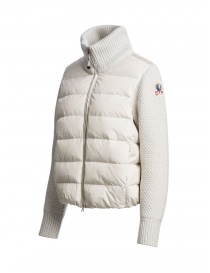Parajumpers Moonie 2.0 white down jacket with wool sleeves womens jackets Parajumpers Moonie 2.0 white down jacket with wool sleeves womens jackets buy online