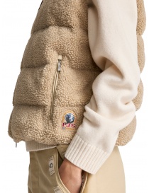 Parajumpers Simaw beige padded teddy gilet womens vests Parajumpers Simaw beige padded teddy gilet womens vests buy online