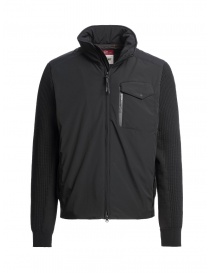 Parajumpers Steel River black hybrid jacket with fabric sleeves online