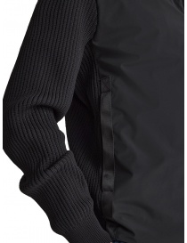 Parajumpers Steel River black hybrid jacket with fabric sleeves