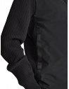 Parajumpers Steel River black hybrid jacket with fabric sleeves shop online mens jackets