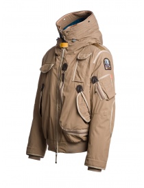 Parajumpers Gobi Light beige multi-pocket hooded bomber jacket mens jackets Parajumpers Gobi Light beige multi-pocket hooded bomber jacket mens jackets buy online