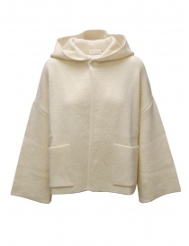 Ma'ry'ya milky-white wool hooded cape online