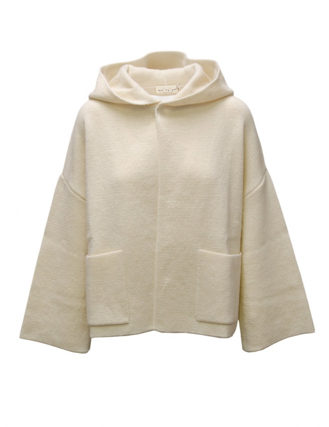 Ma'ry'ya milky-white wool hooded cape YTK062 E1 WHITE Ma'ry'ya milky-white wool hooded cape YTK062 E1 WHITE women s knitwear online shopping