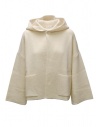 Ma'ry'ya cappa con cappuccio in lana bianco latte acquista online YTK062 E1 WHITE