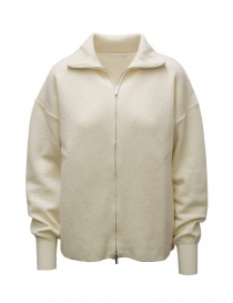 Ma'ry'ya milk-white wool zip-up cardigan online