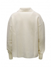 Ma'ry'ya cardigan con cerniera in lana bianco latte