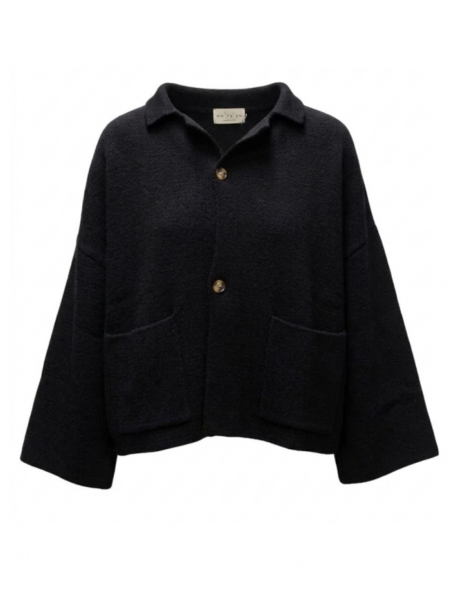 Ma'ry'ya giacca destrutturata in lana nera YTK065 E12 BLACK Ma'ry'ya giacca destrutturata in lana nera YTK065 E12 BLACK giacche donna online shopping