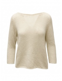 Ma'ry'ya natural white cashmere and camel hair sweater online