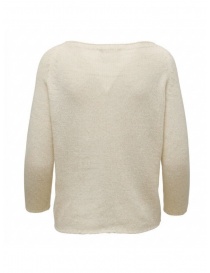 Ma'ry'ya natural white cashmere and camel hair sweater