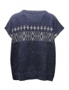 Ma'ry'ya navy blue and gray jacquard wool vest shop online womens vests
