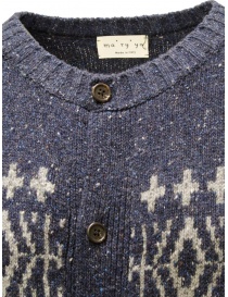 Ma'ry'ya gilet in lana jacquard blu navy e grigio Ma'ry'ya gilet in lana jacquard blu navy e grigio prezzo