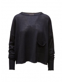 Ma'ry'ya maglia boxy in lana blu navy online