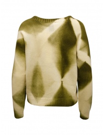 Suzusan green and white cashmere pullover sweater