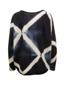 Suzusan pullover in cashmere nero stampa beige acquista online Suzusan pullover in cashmere nero stampa beige acquista online