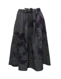 Suzusan grey and purple glen check pleated skirt online