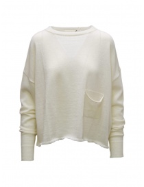 Ma'ry'ya maglia boxy in lana bianco latte online