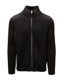 Cardigan uomo online: S.N.S. Herning cardigan con cerniera e collo alto nero