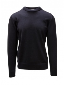 S.N.S HERNING Navy blue merino wool pullover online