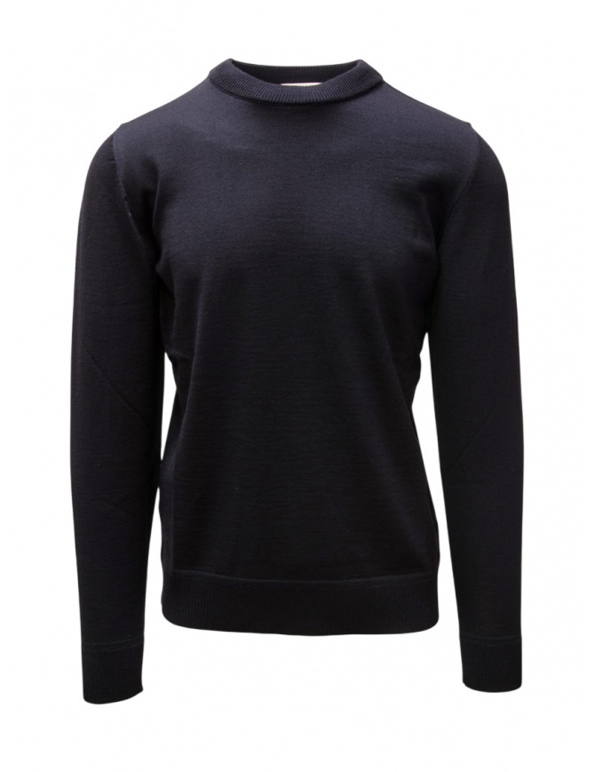 S.N.S HERNING Navy blue merino wool pullover 712-26R U2021 NAVY BLUE S.N.S HERNING Navy blue merino wool pullover 712-26R U2021 NAVY BLUE men s knitwear online shopping