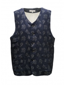 Vlas Blomme blue patterned waistcoat online
