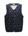 Vlas Blomme blue patterned waistcoat buy online 13304106 69 NAVY