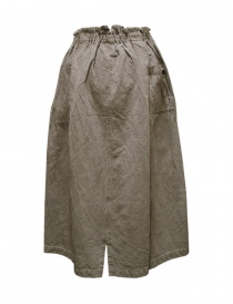 Vlas Blomme olive gray long skirt