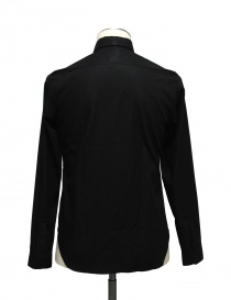 Camicia Cy Choi colore nero con fascia a quadri e pois