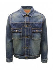 Japan Blue Jeans giacca in denim 14.8oz blu sfumato online