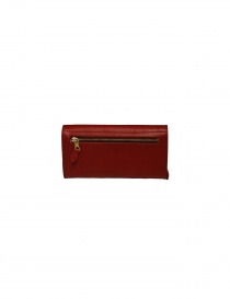 Il Bisonte long red wallet with zippers buy online