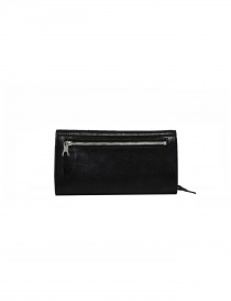Il Bisonte Long Wallet with Zippers in Black Leather