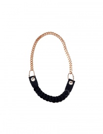 Ligia Dias necklace with pink brass chain and black washers online