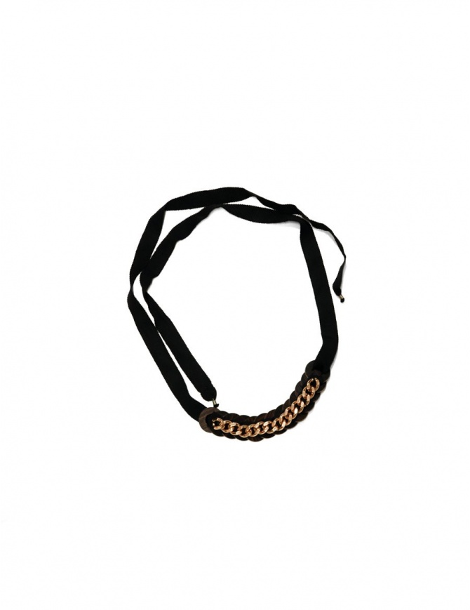 Ligia Dias Anni necklace with pink gold chain A2 BLK WASHERS PINK GOLD CH jewels online shopping