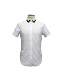 Shirt CY CHOI short sleeves with knitted collar CA55502AWH00 WHITE order online