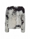 Giacca Utzon in pelliccia di agnello bianca e nera acquista online 52156-MON-SP