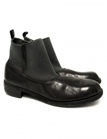 Black leather ankle boots Guidi E98 online