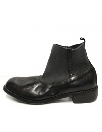 Black leather ankle boots Guidi E98 buy online