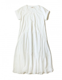 Kapital white cotton knee-length dress EK-424 WHITE