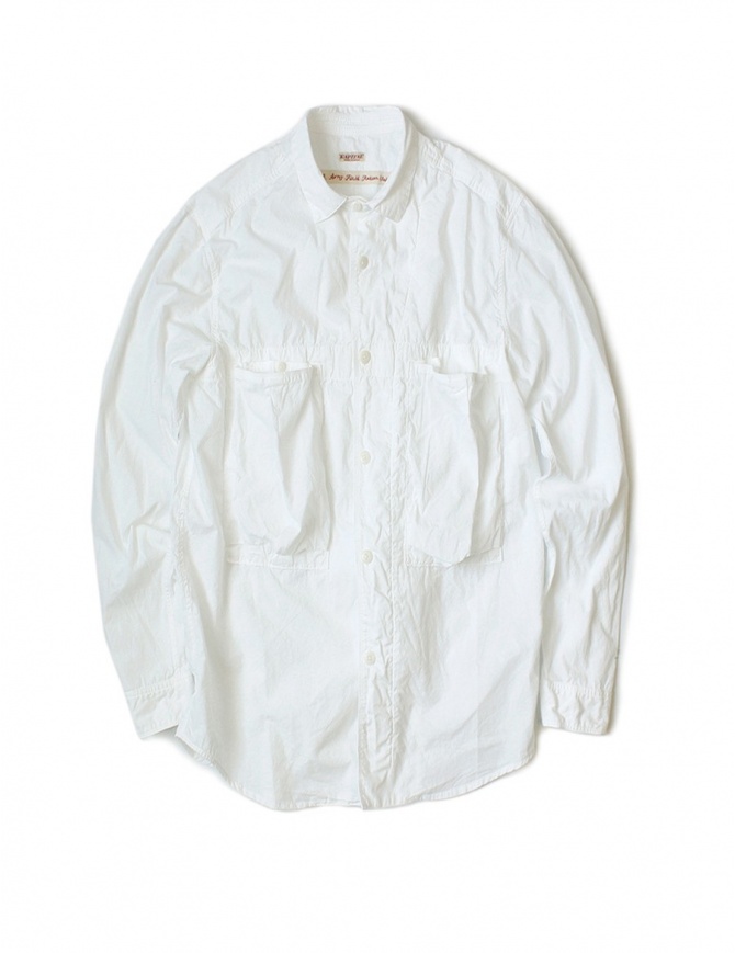 Camicia bianca in cotone Kapital K1604LS116 WHITE camicie uomo online shopping