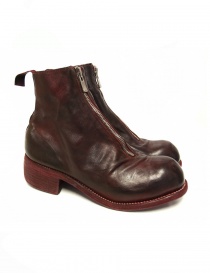 Womens shoes online: Red calf leather Guidi PL1 lined ankle boots