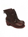 Red leather Guidi 4006 ankle boots buy online 4006 CALF LINED CV83T