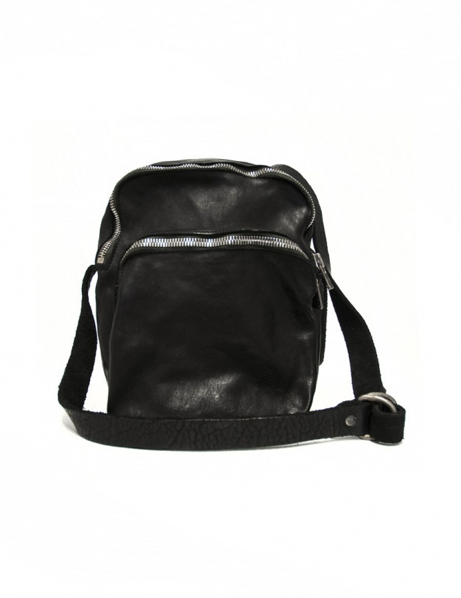 Black leather Guidi BR0 bag BR0 SOFT HORSE FULL GRAIN BLKT bags online shopping