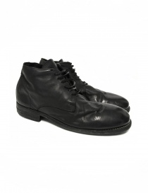 Black leather Guidi 994 shoes online